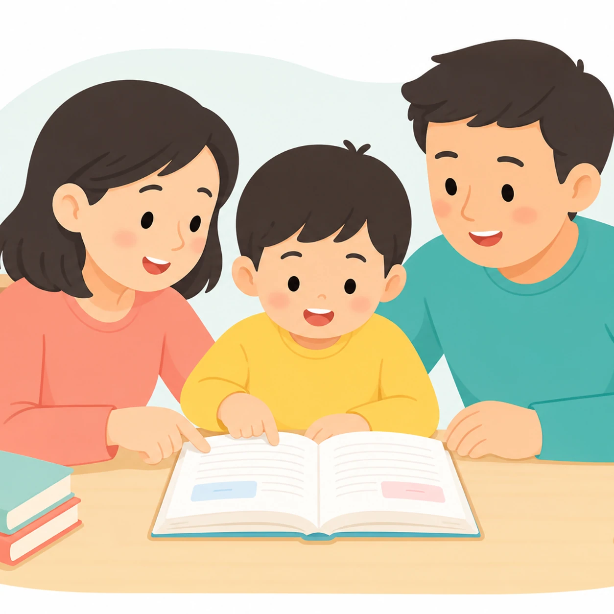 Warm educational illustration for reading and tracing beginner sight words