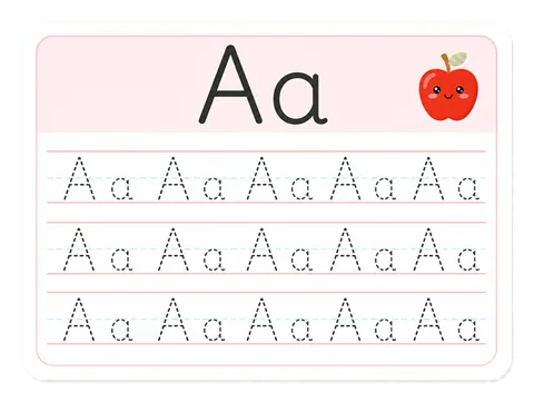 Uppercase and lowercase letter pair tracing preview