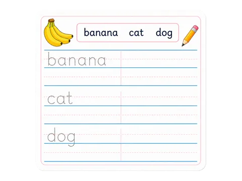 Number-word handwriting practice preview