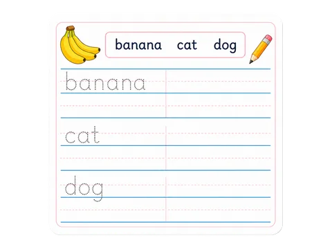 Trace-and-copy word worksheet preview