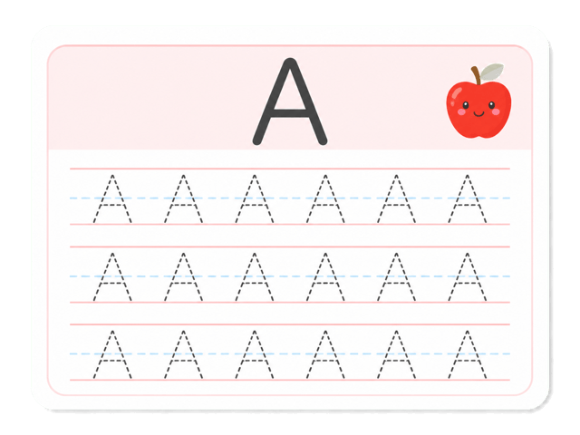 Preview of Uppercase Letter Tracing Worksheet A–Z