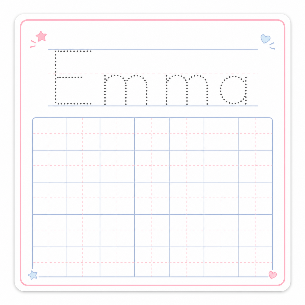 Preview of First and Last Name Tracing Worksheet