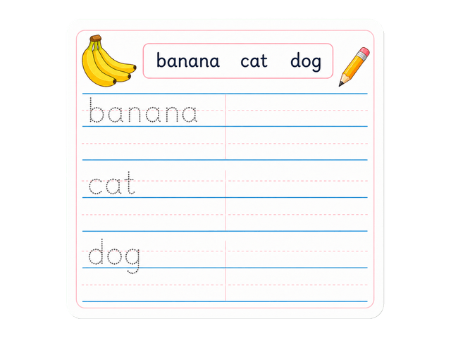 Preview of Trace and Copy Words Worksheet